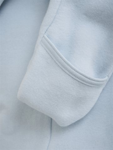 HUTTEliHUT - Pram Suit Ears Cot. Fleece (M) -  Celestial Blue