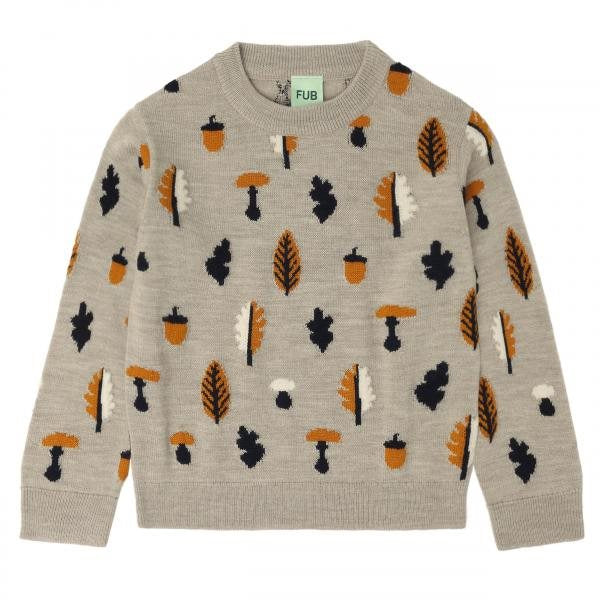 Fub - Jaquard Sweater - oat melange