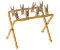 Maileg Pram, MY - Yellow, maileg barnevog, retro barnevogn, Maileg Stroller, micro- softcoral, Maileg pusle bord