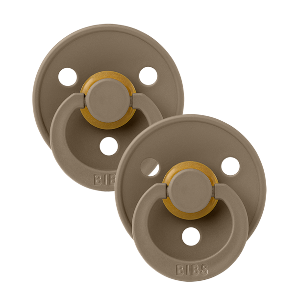 Sutter, Bibs, Bibssutter, Pacifier, Sut, Naturgummi, naturgummisut, Rund sut,Colour,Latex, 2Pack,Colour , Dark Oak,str.2