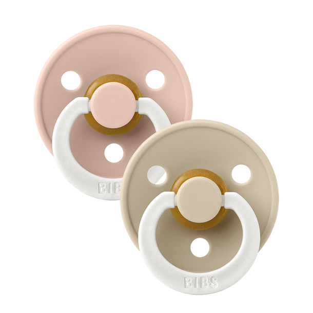Sutter, Bibs, Bibssutter, Pacifier, Sut, Naturgummi, naturgummisut, Rund sut,Colour,2Pack,Latex,night,Blush Glow,Vanilla Glow,str.1