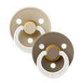Sutter, Bibs, Bibssutter, Pacifier, Sut, Naturgummi, naturgummisut, Rund sut,Colour,2Pack,Latex,night,Vanilla Glow,Dark Oak Glow,str.1
