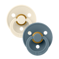 Sutter, Bibs, Bibssutter, Pacifier, Sut, Naturgummi, naturgummisut, Rund sut,Colour,Latex, 2Pack,Colour,  Ivory,Petrol,str.2