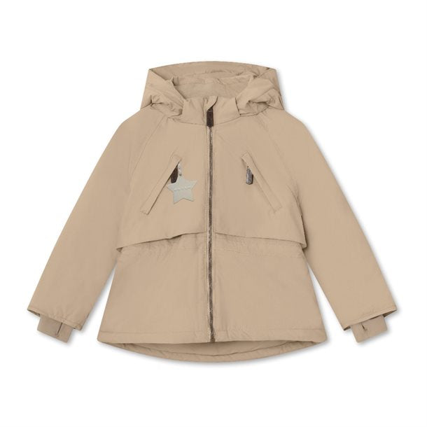 Mini A Ture MATALGEANA fleece lined winter jacket. GRS - Savannah tan