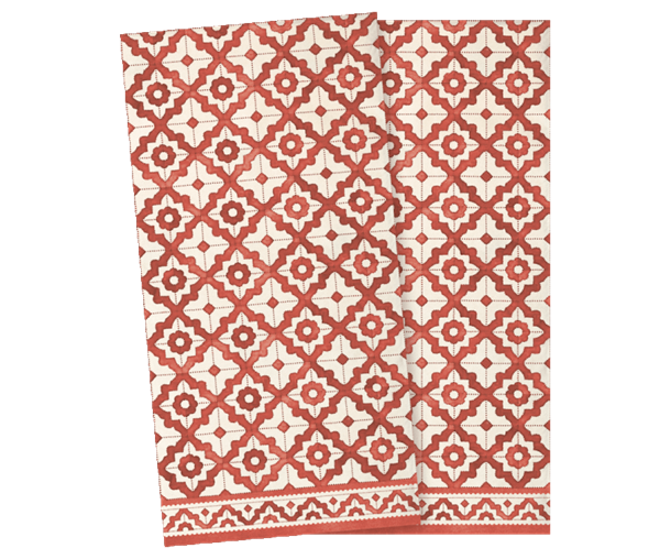 Maileg Servietter, Mosaik Small - Rød