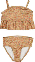 Wheat - Bikini Lærke // Small porcelain flowers, Blomstret badetøj, Blomstret bikini, bikini pige, Ferskenfarvet bikini, badetøj piger, badetøj blomstret