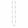 Aqua Dulce -80 cm. oxyderet sølvkæde med fine små sandblæste mønter