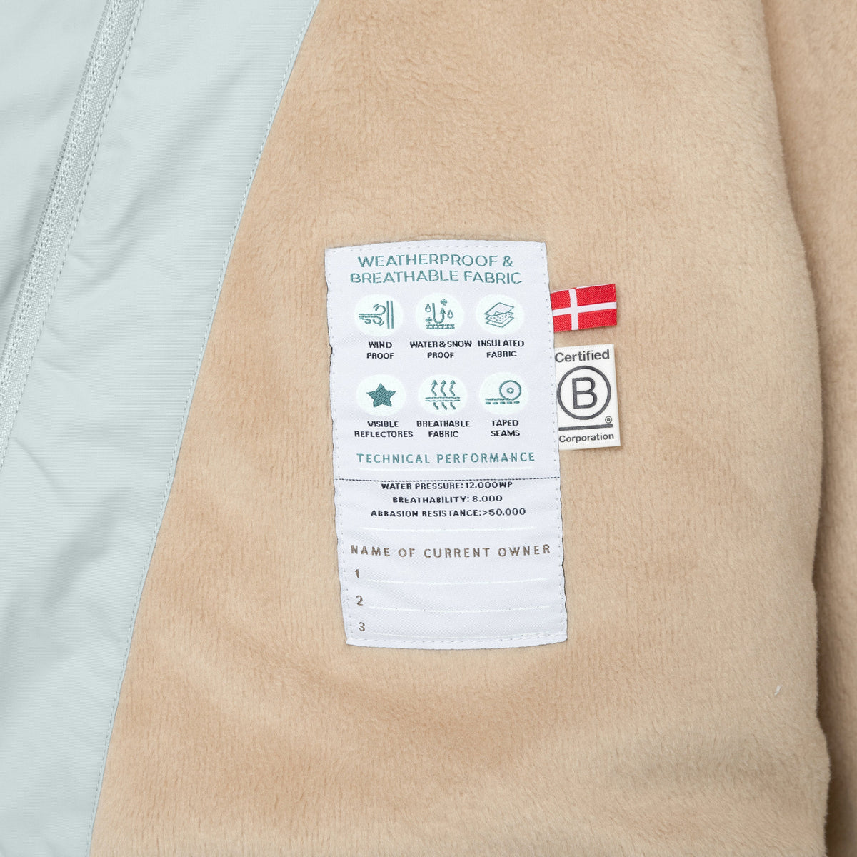 Mini a ture - MATWANG fleece lined winter jacket. GRS - Baby blue