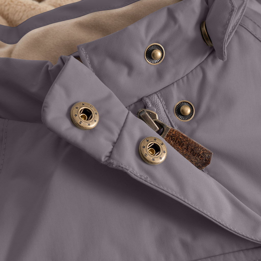 Mini a ture - MATWANG fleece lined winter jacket. GRS - Plum kitten
