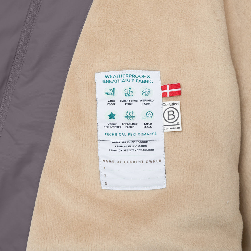 Mini a ture - MATWANG fleece lined winter jacket. GRS - Plum kitten