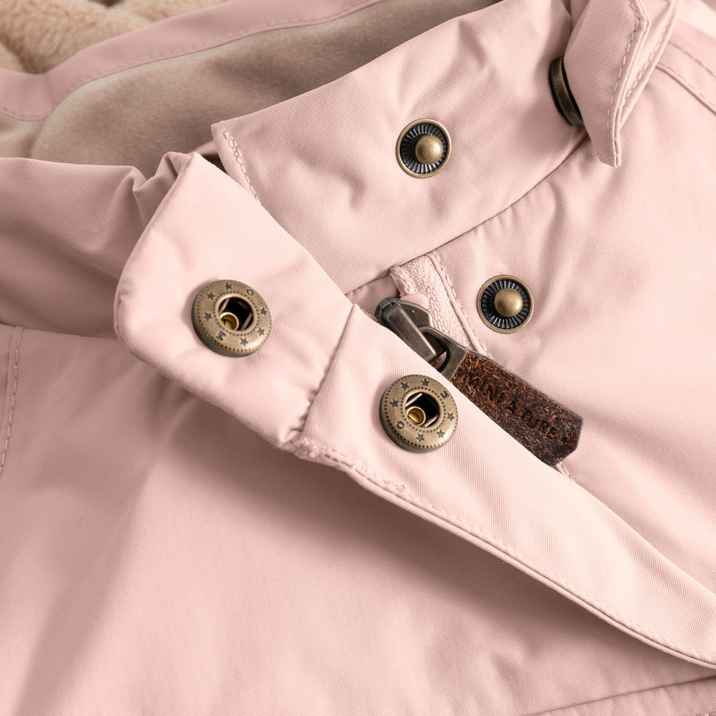 Mini a ture - MATWANG fleece lined winter jacket. GRS - Adobe rose