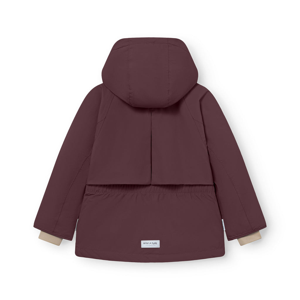 Mini a ture - MATALGEANA fleece lined winter jacket. GRS - Fudge aubergine