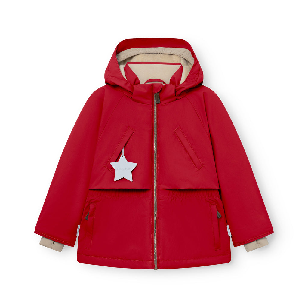 Mini a ture - MATALGEANA fleece lined winter jacket. GRS - Chili pepper