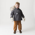 Mini a ture - MATWANG fleece lined winter jacket fur. GRS - Plum kitten