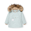 Mini a ture - MATWANG fleece lined winter jacket fur. GRS - Baby blue