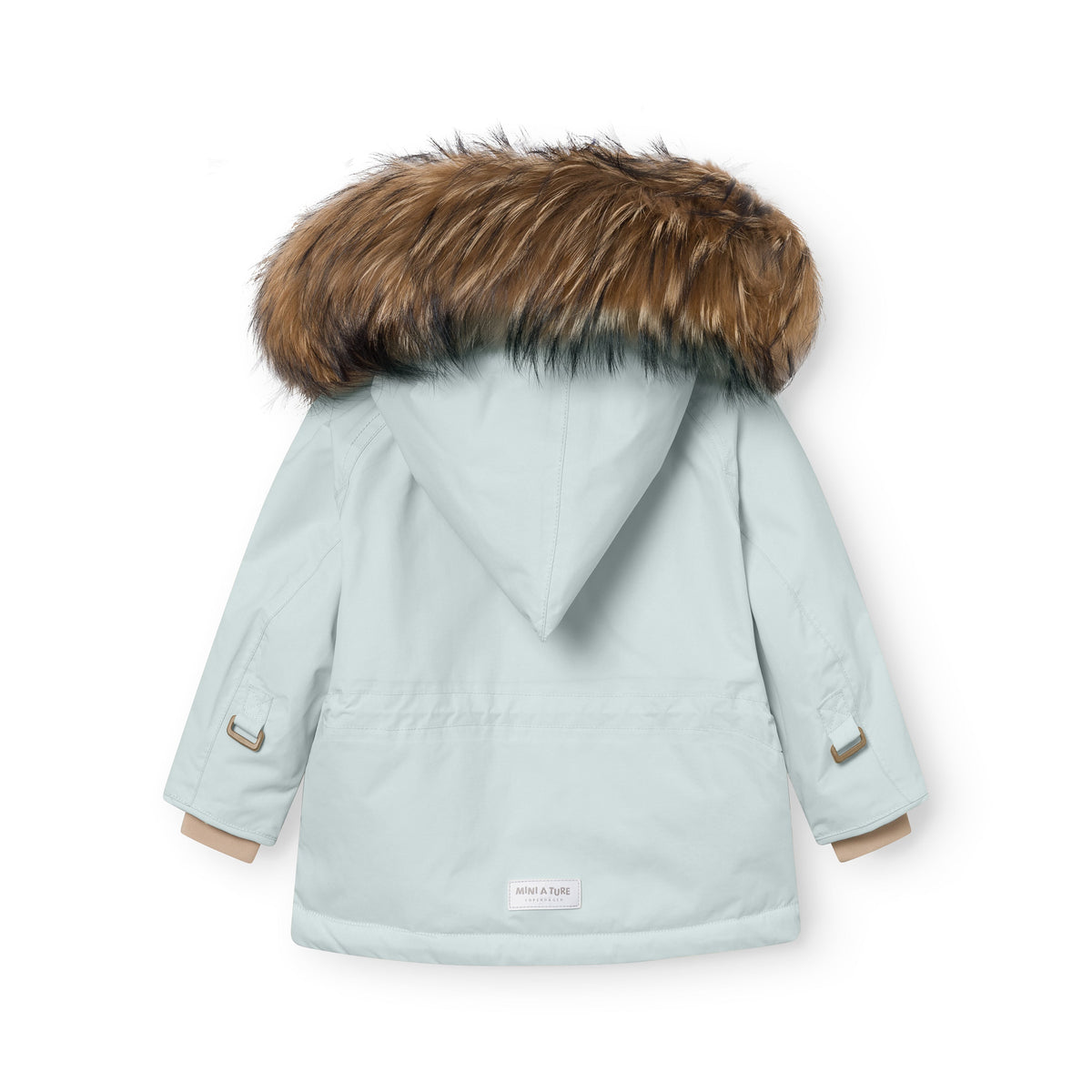 Mini a ture - MATWANG fleece lined winter jacket fur. GRS - Baby blue