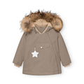 Mini a ture - MATWANG fleece lined winter jacket fur. GRS - Grey brown