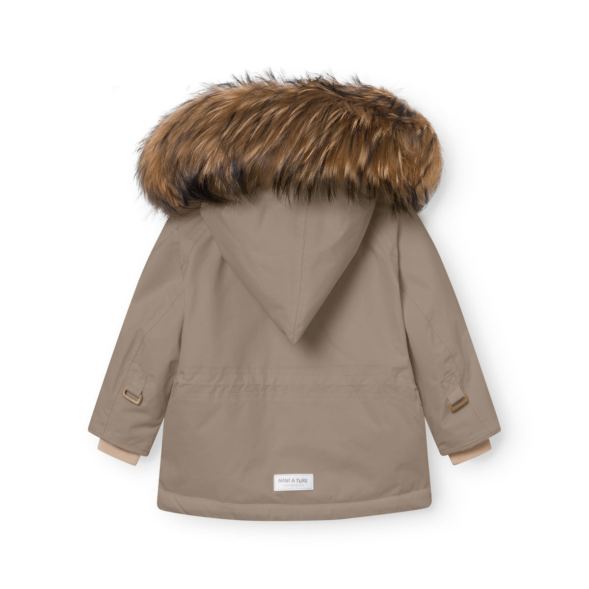 Mini a ture - MATWANG fleece lined winter jacket fur. GRS - Grey brown
