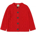 Fub - Baby Aran Cardigan - signal red