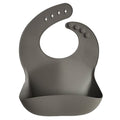 Mushie Silikone hagesmæk - Dove Grey, grå hagesmæk