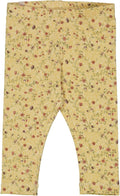 Wheat - Jersey Leggings // Clam flower vine, leggings, bukser, pigeleggings, baby, babyleggings, barselsgave, gava, Blomster leggings, blomstret leggings, Wheat leggings, Clam flower vine