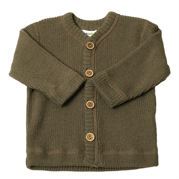 JOHA uld cardigan , uld trøje grå udl trøje , baby uldtrøje