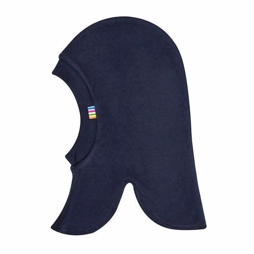 Joha balaclava hue 100% økologisk bomuld svanemærket Joha Balaclava dobbelt lag elefant Hue blå