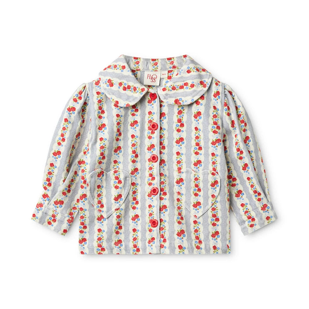 Floess - Aria Overshirt - Blue Air Rose