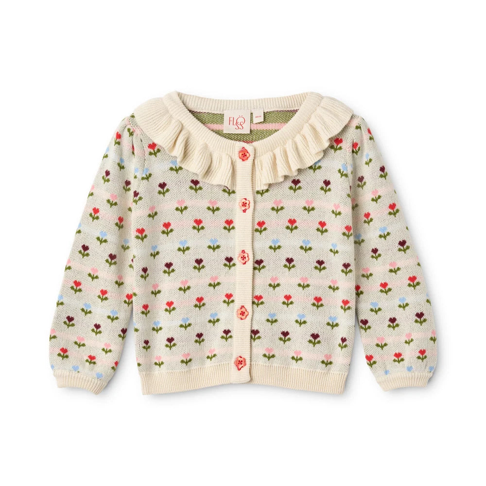 Floess - Annabelle Cardigan - Cream Multi Floral