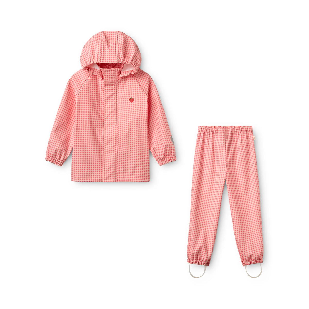 Floess - Dew Rainwear Set - Pink Rose Gingham