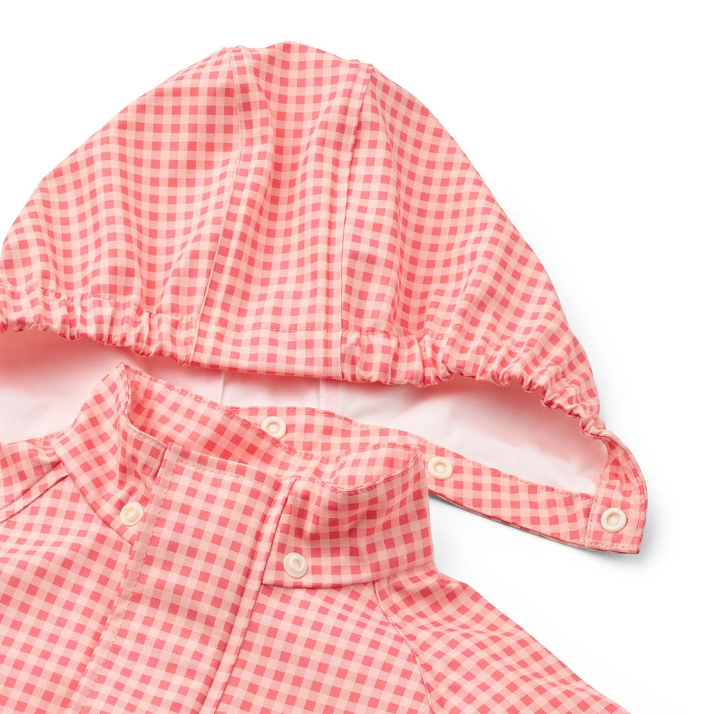 Floess - Dew Rainwear Set - Pink Rose Gingham