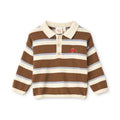 Floess - Elias Polo Sweater - Coffee/Air Stripe