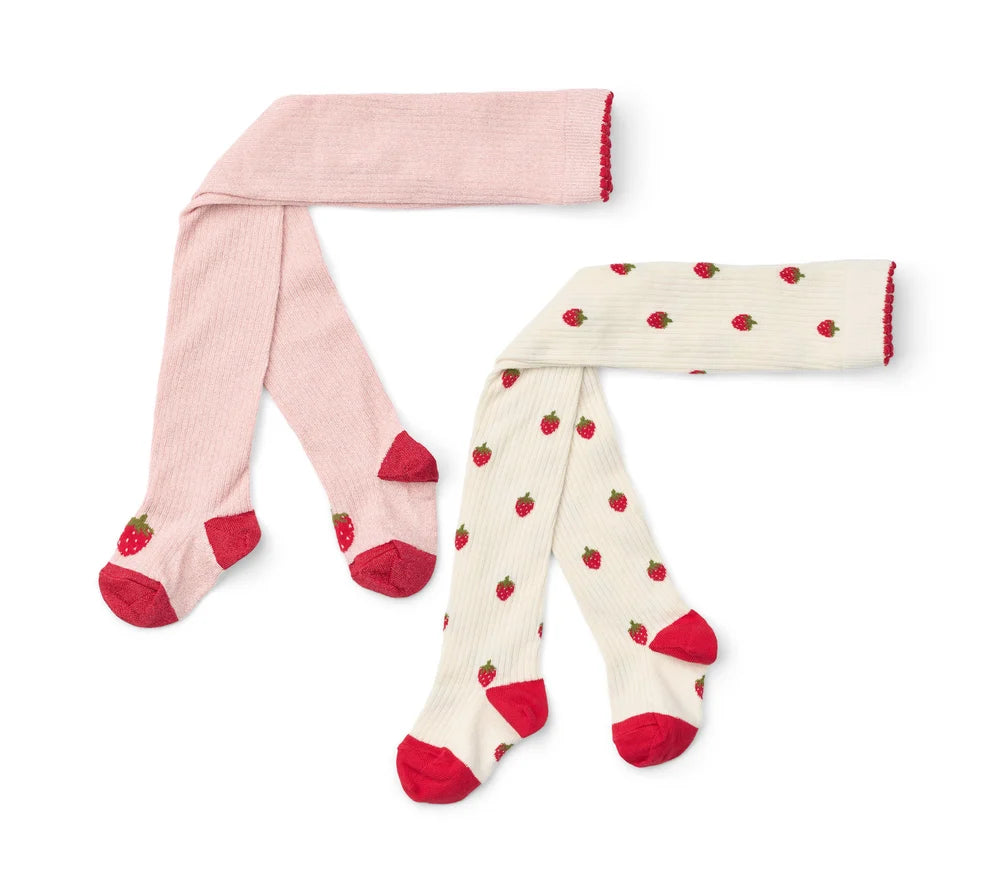 Floess - Vera Tights 2-pack - Glitter Berry Mix 2-pack