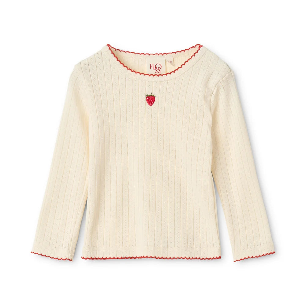 Floess - Flora Pointelle Blouse - Gentle Cream