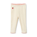 Floess - Flora Pointelle Leggings - Gentle Cream