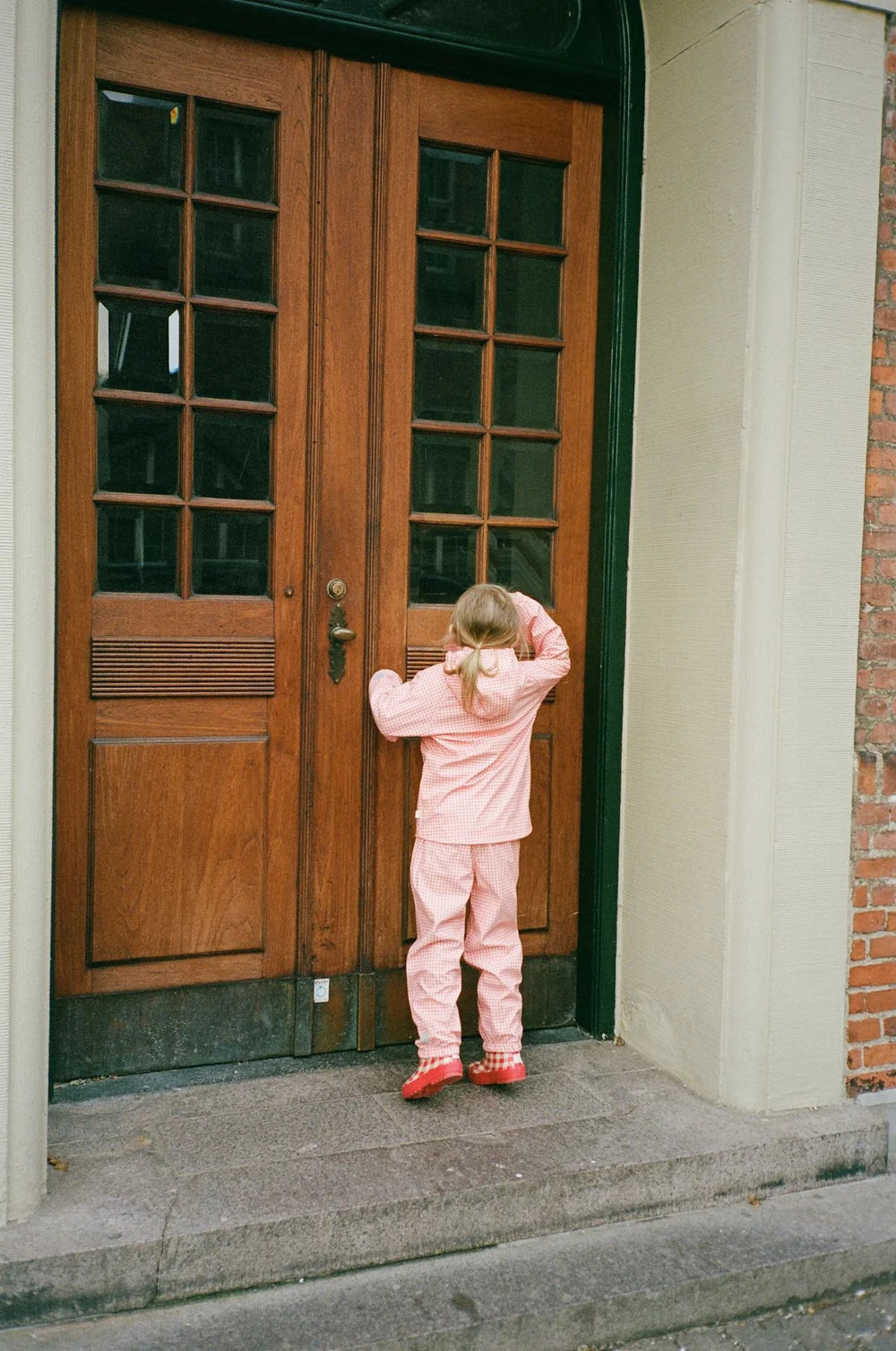 Floess - Dew Rainwear Set - Pink Rose Gingham