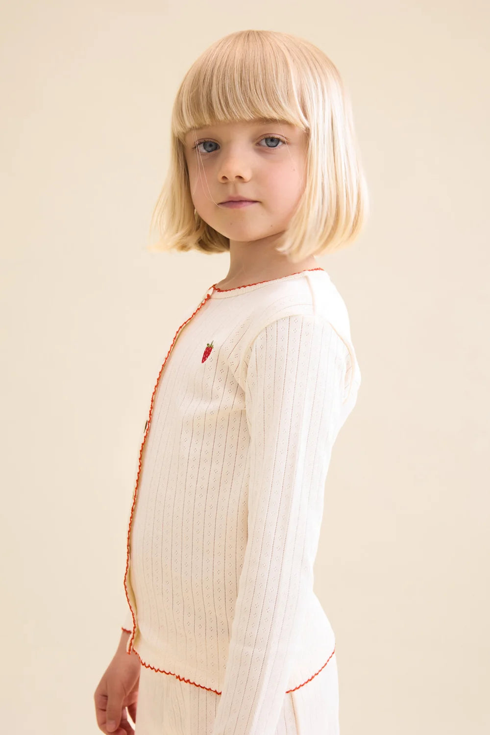 Floess - Flora Pointelle Cardigan - Gentle Cream