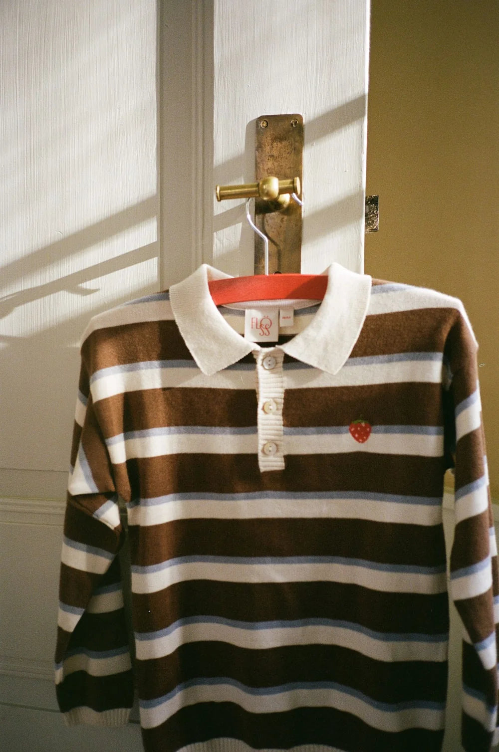 Floess - Elias Polo Sweater - Coffee/Air Stripe