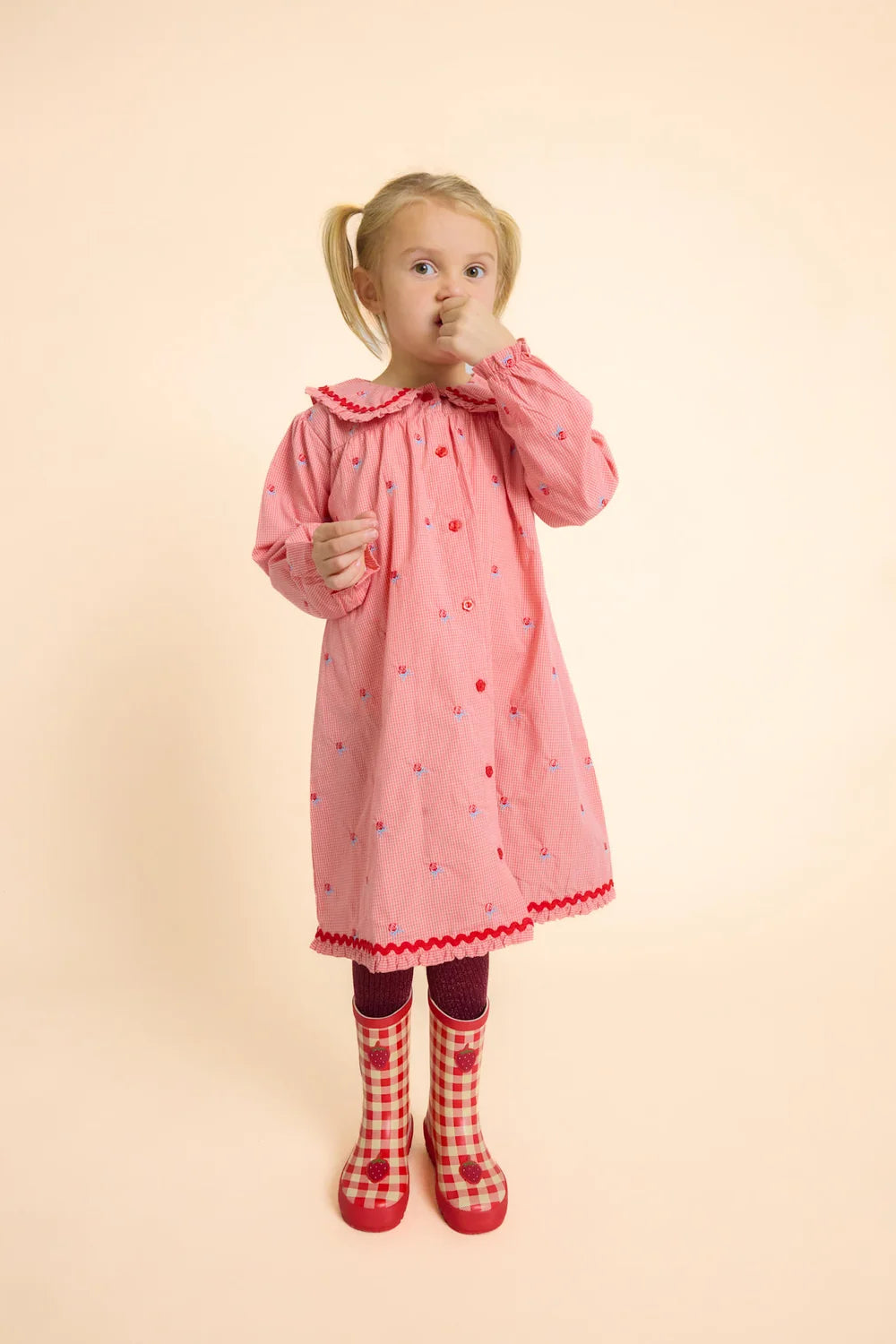 Floess - Sonja Dress - Pink Rose Gingham