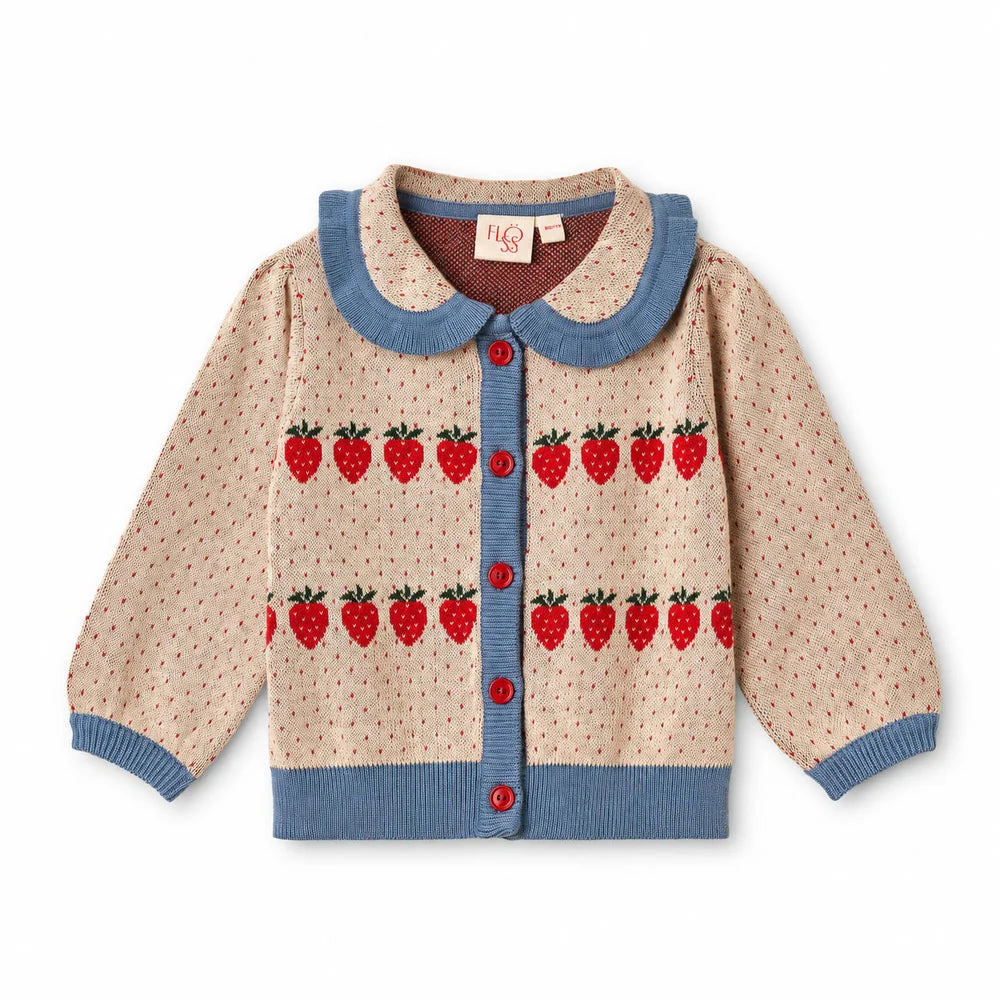 Floess - Louise Cardigan - Warm Cotton Berry