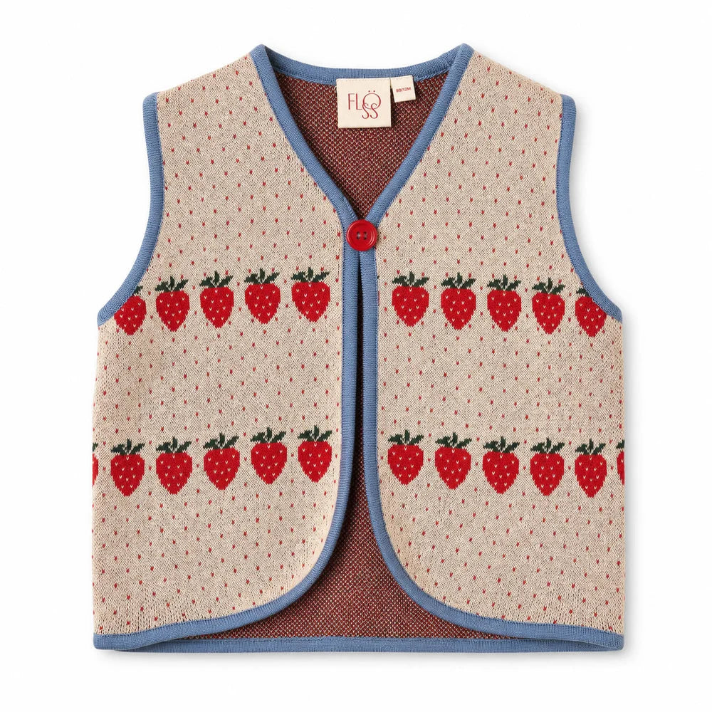 Floess - Louise Vest - Warm Cotton Berry