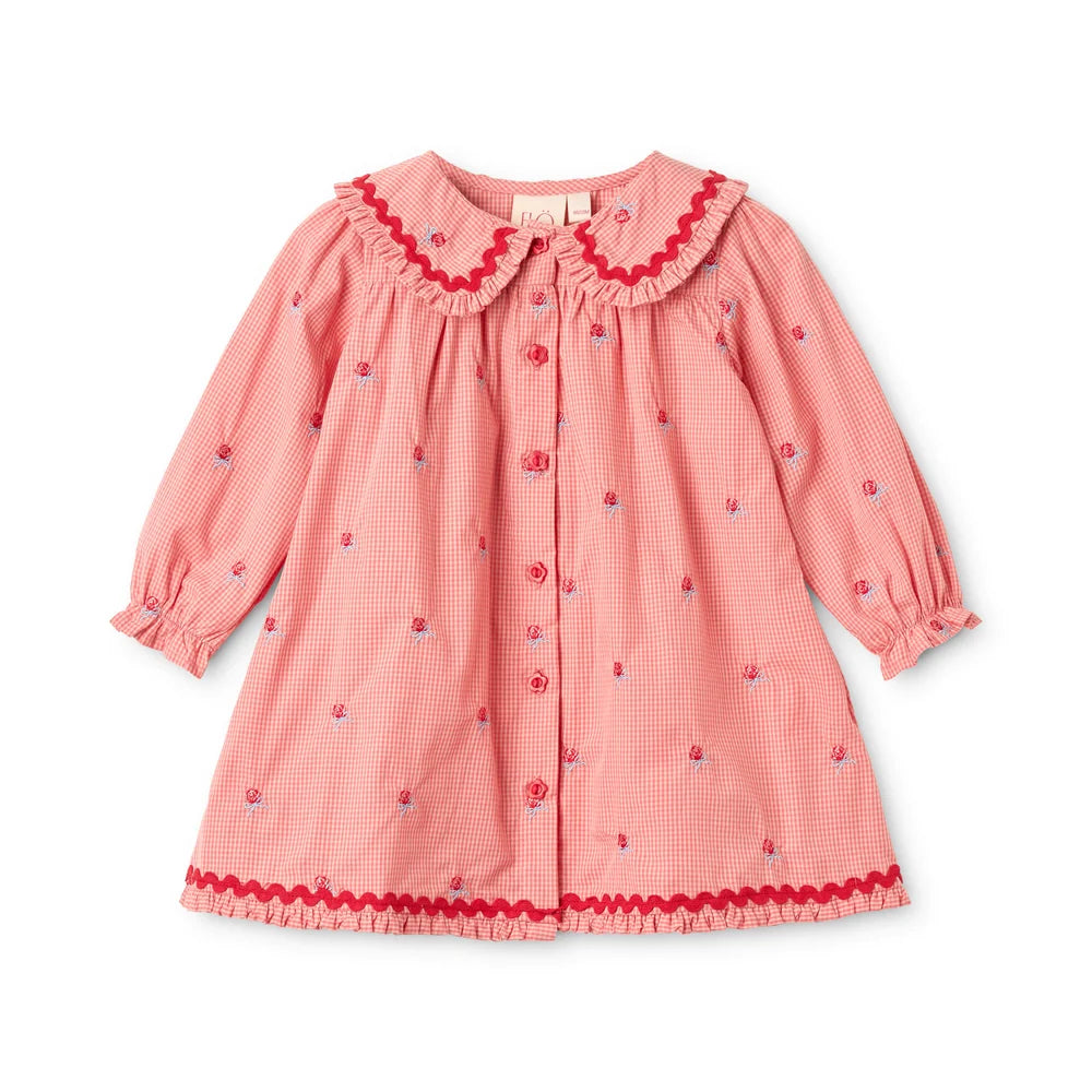 Floess - Sonja Dress - Pink Rose Gingham