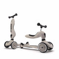 scoot and ride, scooter, løbecykel, trehjulet, 3-hjulet, løbehjul, 3-5 år, sikkerhedspude, aktiv leg, udeleg, 2-i-1, cykeltræning, motorisk udvikling, balance, Scoot and Ride - Highway Kick 1 løbecykel/løbehjul - Ash (grå)