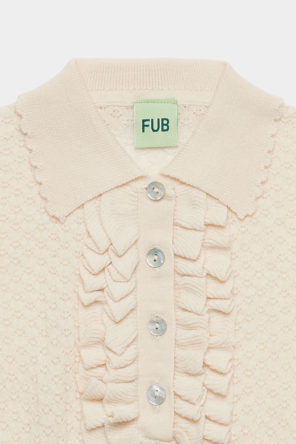 Fub - Frill Polo - ecru