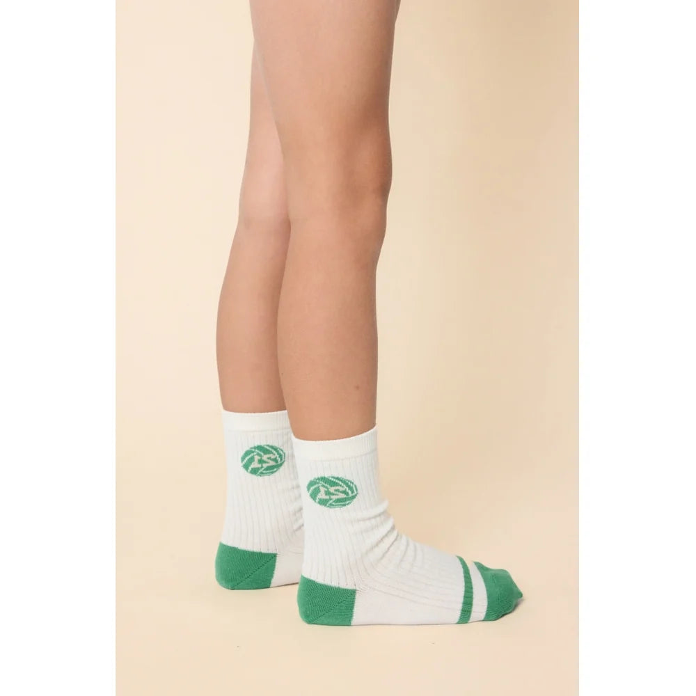 Floess - Vilde Socks 2-pack - Blue/Green Football 2-pack