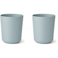 tallerkner, børnetallerkner, engangstallerkner, service. Liewood -Solina skåle (2 stk.) // Cat/pale tuscany, LW14839-0036 Rabbit dusty mint, kopper, drikkekop, Liewood - Stine kopper (2 stk.) //Rabbitsea blue lw14840-6901