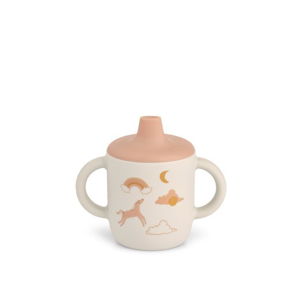 Liewood - Paul spisesæt 4 stk// Cat rose blush, Liewood - Vivi printed silikone spisesæt - Peach sea shell mix