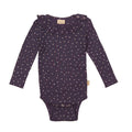Petit Piao, Body L/S, Modal Dot, Modal O-neck Frill Dot, Mysterioso, Gull Gray