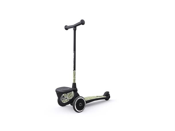scoot and ride, trehjulet, 3-hjulet, løbehjul, 3-5 år, sikkerhedspude, aktiv leg, udeleg, 2-i-1, cykeltræning, motorisk udvikling, balance, Scoot and Ride - Highway Kick 2 Lifestyle  løbehjul // Leopard, green lines