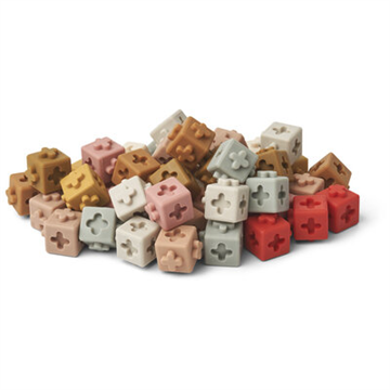 Liewood  Links building blocks 50-pack - Dusty raspberry multi mix